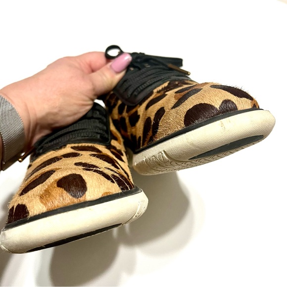 Cole Haan ZeroGran Calf Hair Leopard Women Sneakers size 7.5 - Picture 2 of 11